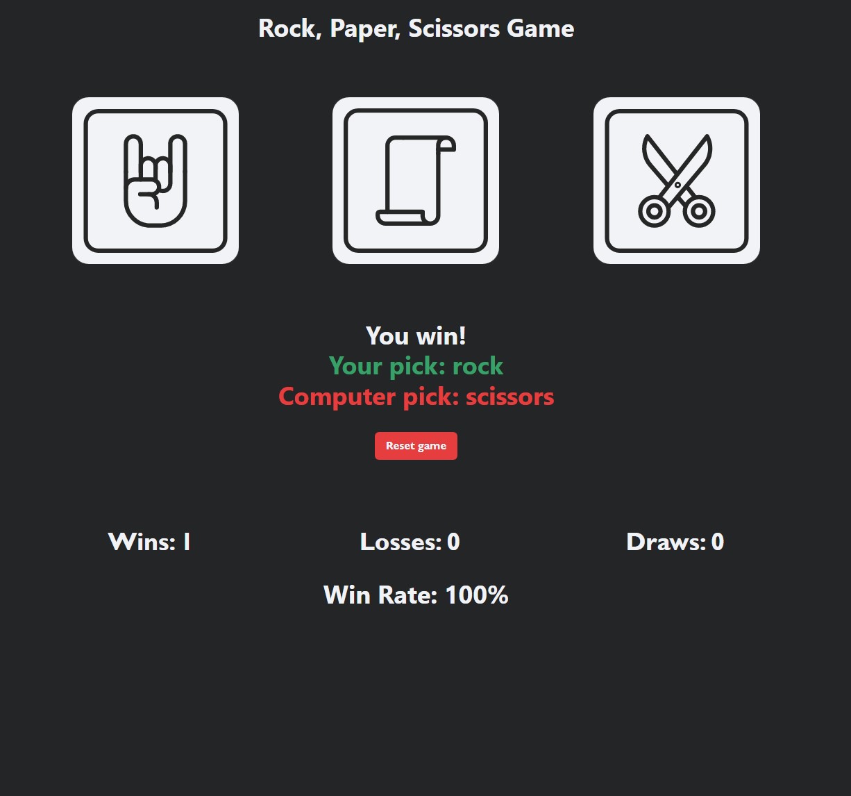 Rock, Paper, Scissors